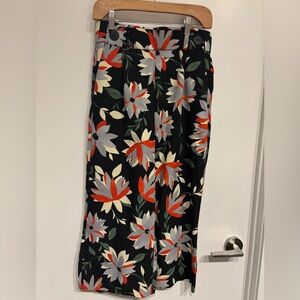 Zara Floral Wide-Leg Pants